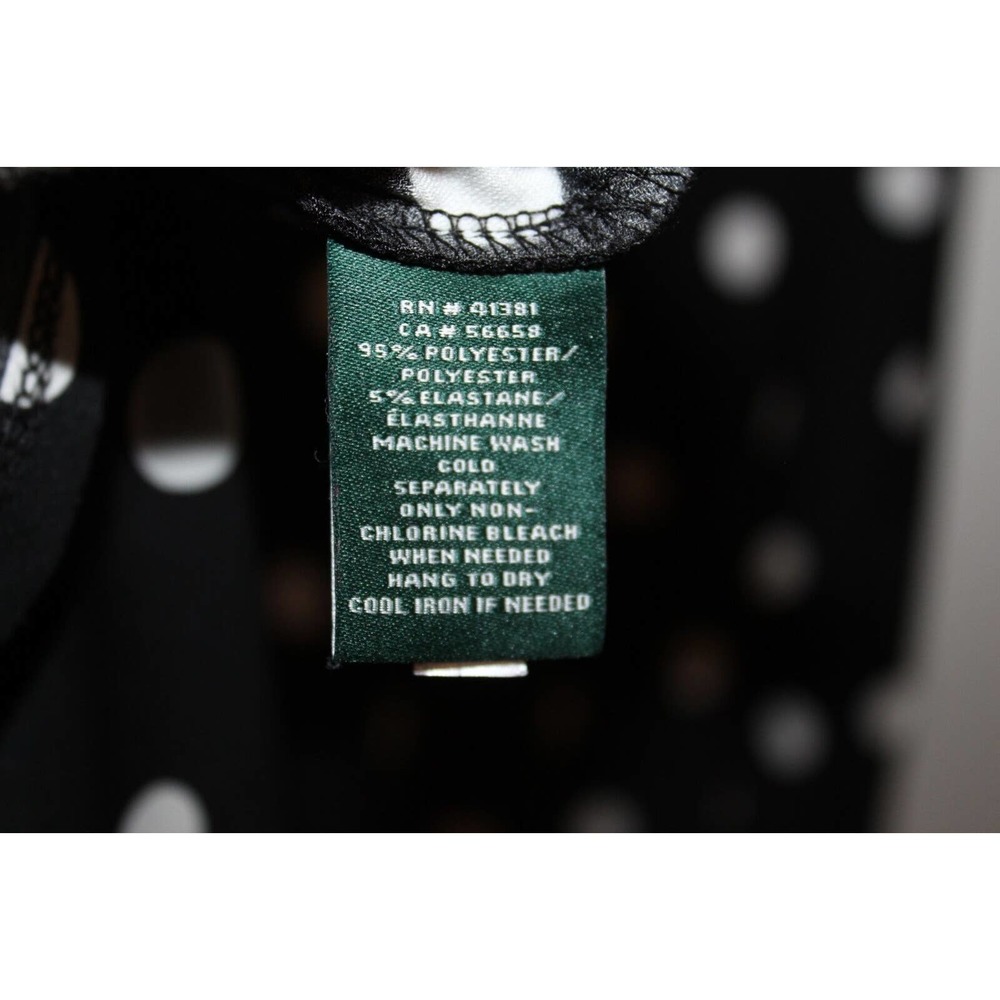 Lauren Ralph Lauren Polka Dot Sleeveless A Line Swing Dress Black Size 14 H14739 - Picture 8 of 10